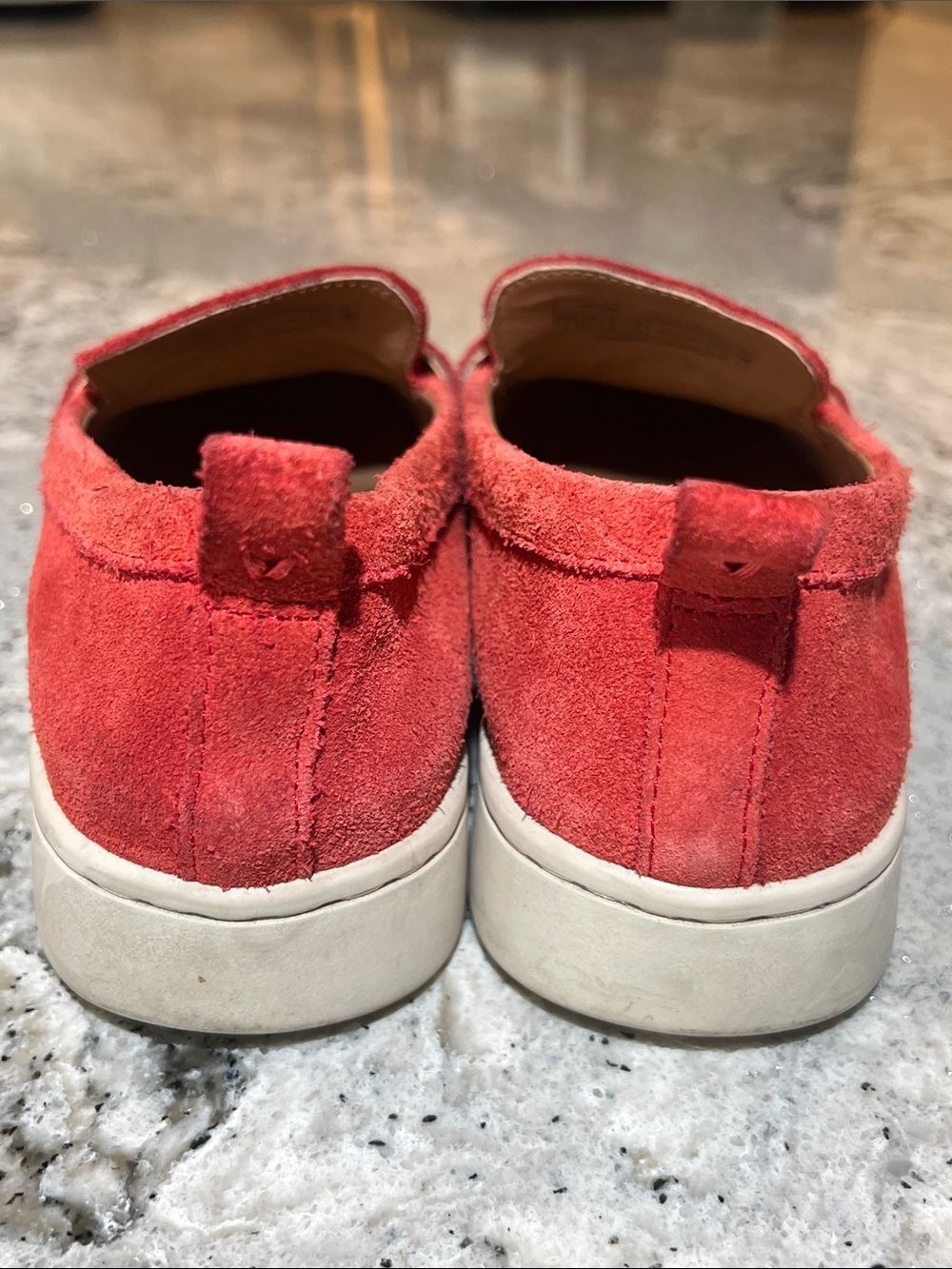 Vionic Uptown Suede Packable Travel Penny Loafers Red Size 6 - Picture 5 of 8
